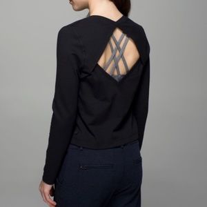 Lululemon Back Up Long Sleeve | Black, 6